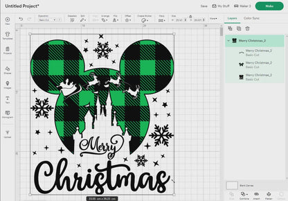 Merry Christmas Svg Png, 4 Designs Easy to use, Magical Kingdom Bundle, Family Trip, Castel Svg, Mouse Head, Easy cut files for Cricut.