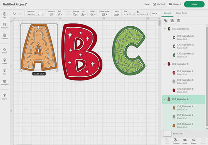 Christmas Alphabet With Numbers Svg, 108 Designs, Cartoon Characters, Layered Svg by colors, Transparent Png, Easy cut files for Cricut.