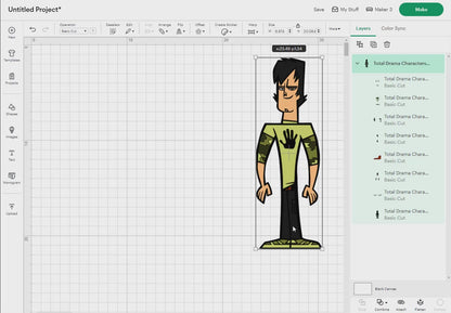 Total Drama Svg Png Set2, 20 Designs Easy to use, Cartoon Characters Cliparts, Layered Svg by colors, Transparent Png, Cut files for Cricut.