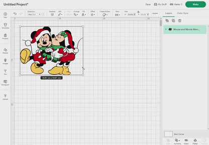 Mouse and Minnie Merry Christmas Svg Png, 11 Designs Easy to use Cartoon Characters, Layered Svg by colors, Transparent Png files for Cricut