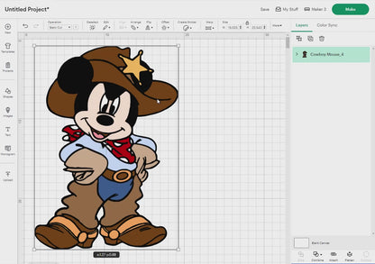Mouse and Friends Cowboy Svg Png, 14 Designs Easy to use, Cartoon Characters, Layered Svg by colors, Transparent Png, Easy cut files for Cricut.