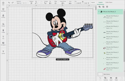 Mouse And Music Svg Png, 11 Designs Easy to use Cartoon Characters, Layered Svg by colors, Transparent Png, Cut files for Cricut.