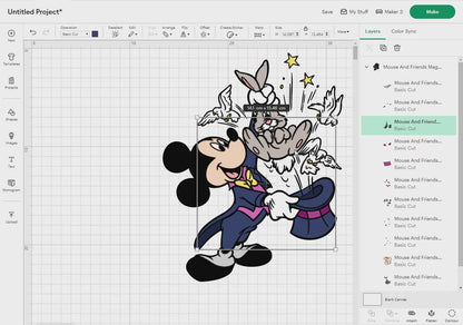 Mouse And Friends Magician Svg Png, 10 Designs Easy to use, Cartoon Characters, Layered Svg by colors, Transparent Png, Cut Files for Cricut