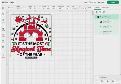 Xmas Magical Time Svg Png, 12 Designs Easy to use, Magical Kingdom Bundle, Family Trip, Castel Svg, Mouse Head, Easy cut files for Cricut.