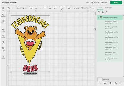 Care Bears UnlockTheMagic Svg Png, Cute Bears, 4 Designs Easy to use, Cartoon Characters, Layered Svg by colors, Transparent Png, Easy cut files for Cricut.