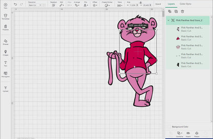 Pink Panther and Sons Svg Png, 10 Designs Easy to use, 70s, 80s, Retro Cartoon, Layered Svg by colors, Transparent Png, Cut Files for Cricut