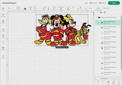 Mouse And Friends Firefighters Svg Png, 25 Designs Easy to use Cartoon Characters, Layered Svg by colors, Transparent Png, Files for Cricut.